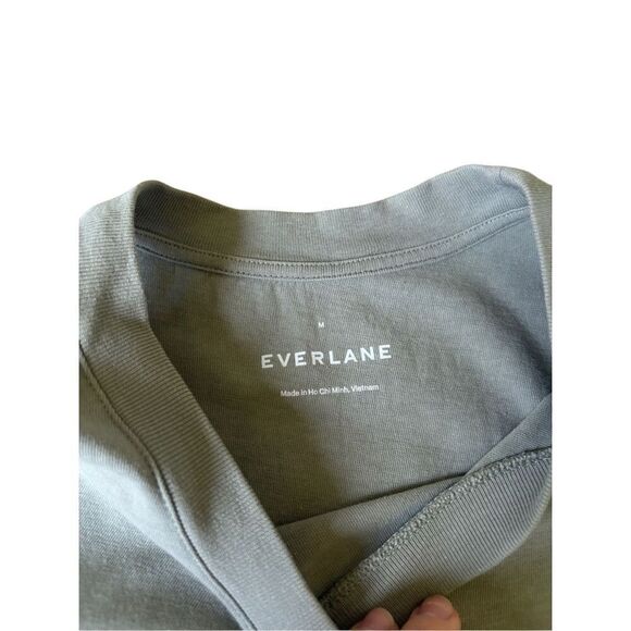 Everlane The Long Weekend Tank Midi Dress size M Green Lightweight Cotton - Picture 5 of 8